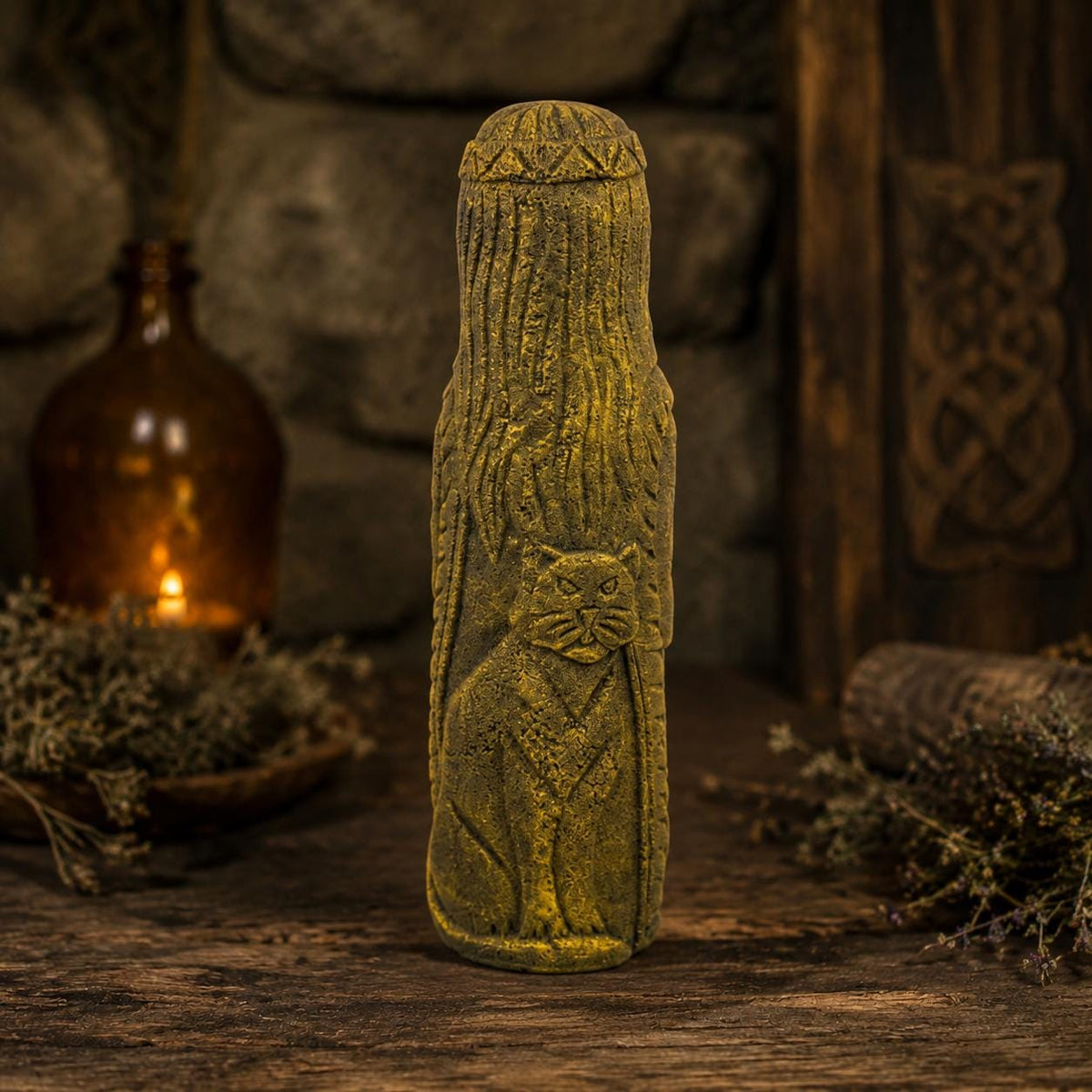 Freyja Volcanic Stone Statue