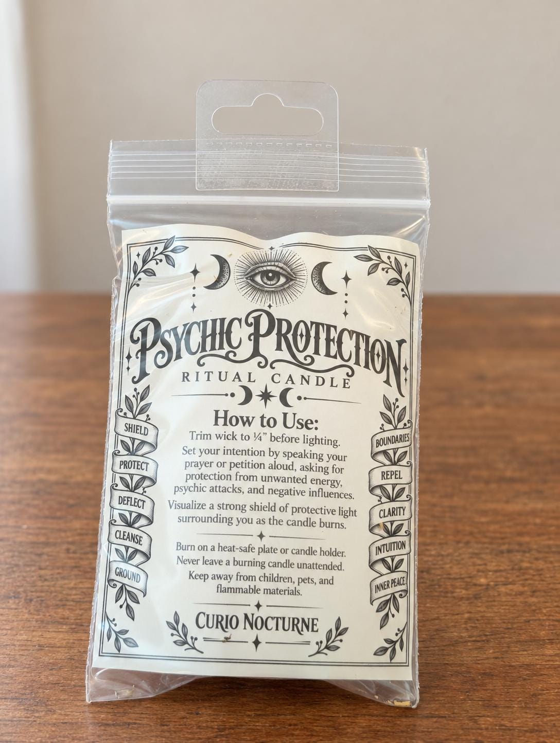 Psychic Protection Ritual Beeswax Candles • Spiritual Protection & Grounding