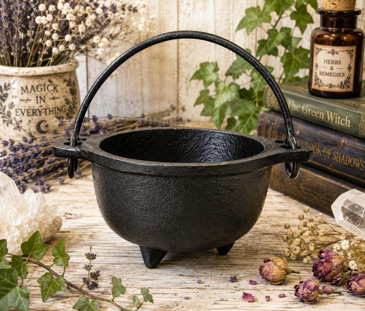 Cast Iron Cauldron with Handle