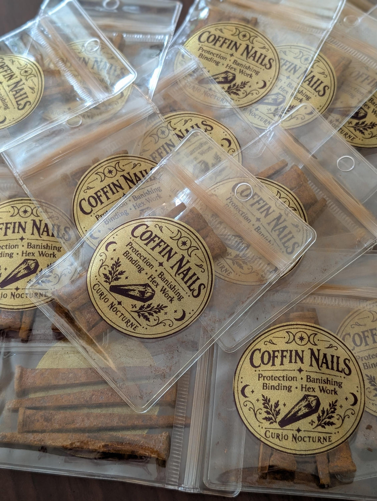 Rusty Coffin Nails • Protection, Warding, Banishing Ritual Supplies (Set of 1 or 4)