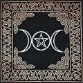 Triple Moon with Pentacle Altar Cloth – 24" x 24"