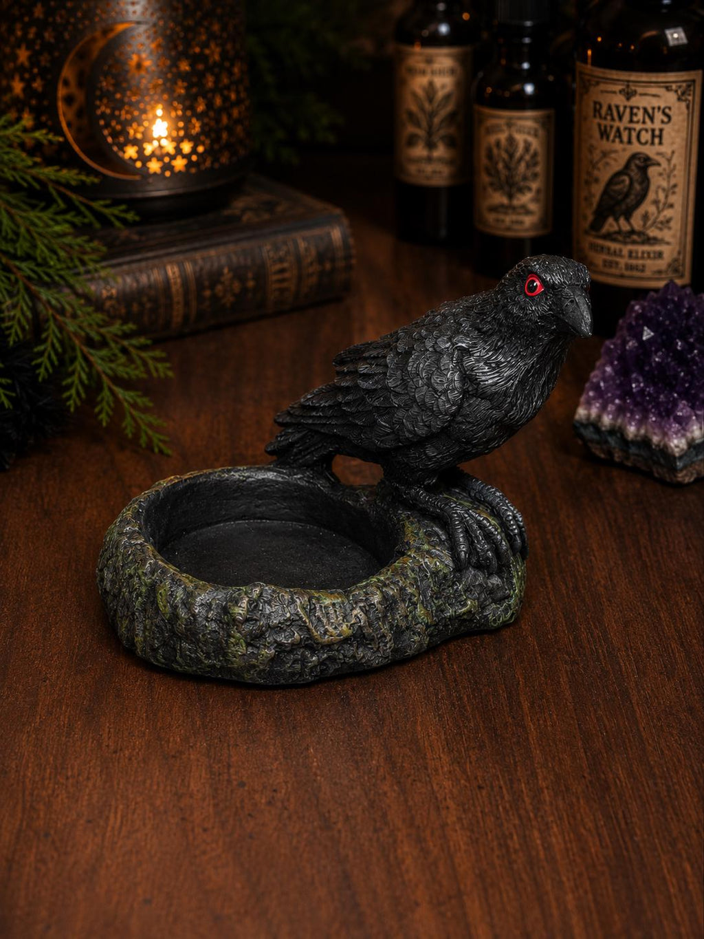 Raven Tealight Candle Holder