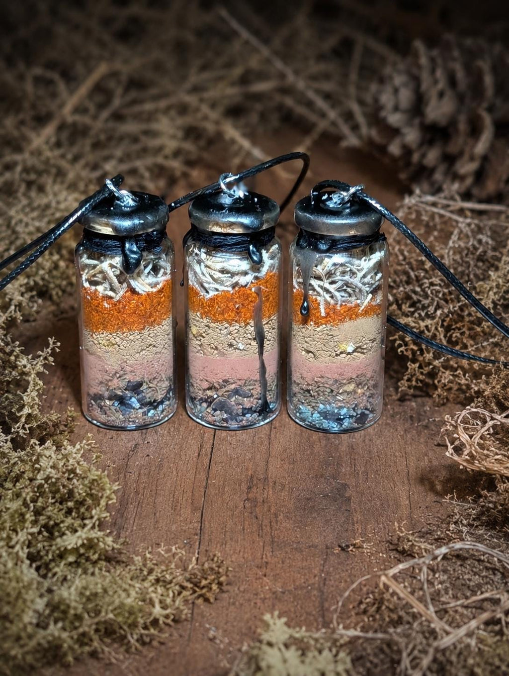 Protection Bottle Charm • Warded Amulet Necklace, Spiritual Defense, Energy Shield