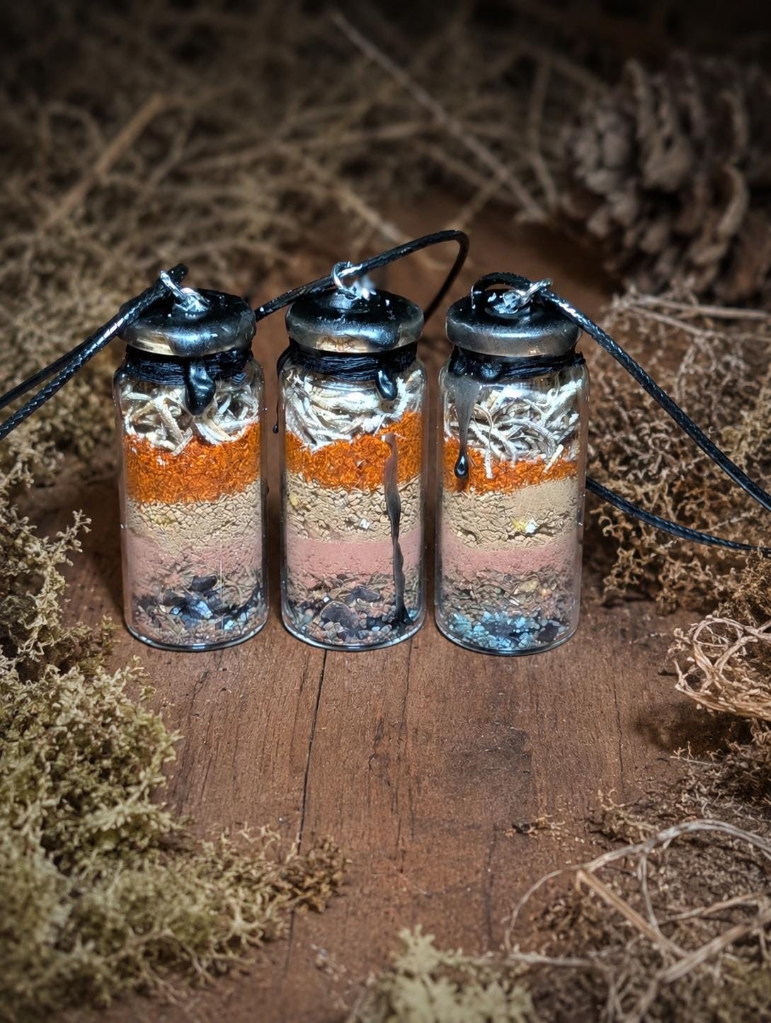 Protection Bottle Charm • Warded Amulet Necklace, Spiritual Defense, Energy Shield