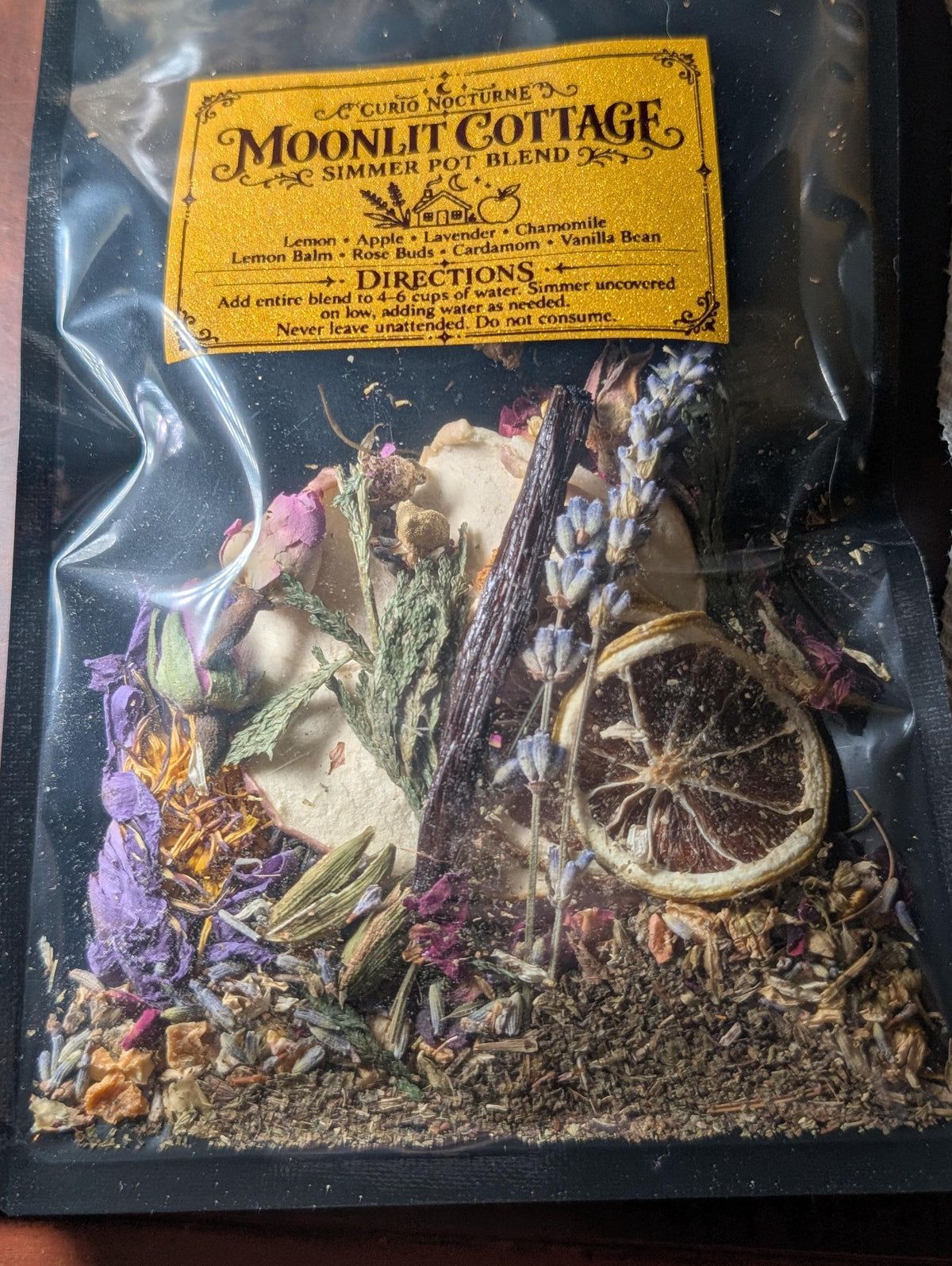 Moonlit Cottage Simmer Pot Blend, Peaceful Evening Ritual, Cottage Witch