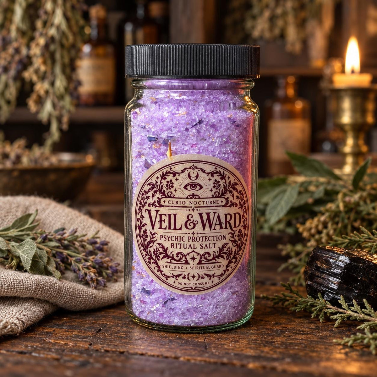 Veil & Ward Psychic Protection Ritual Salt • Spiritual Shielding and Warding