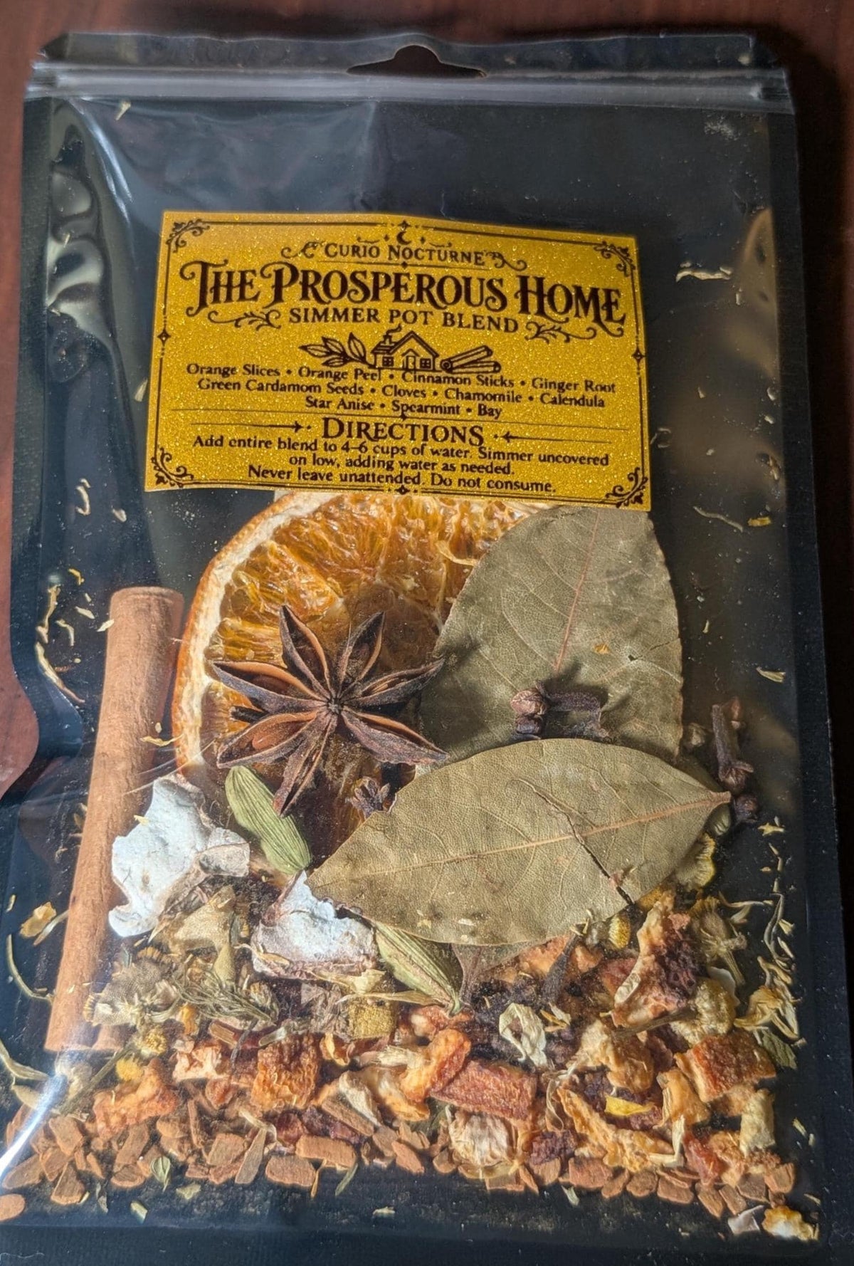 The Prosperous Home Simmer Pot Blend, Abundance and Money Ritual, Prosperity Herbs and Spices