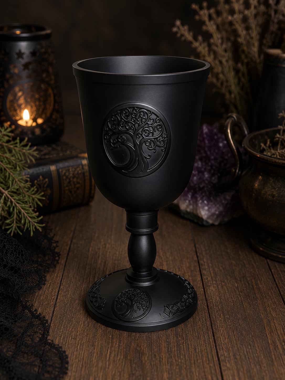 Tree of Life Cast Iron Ritual Chalice