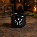 Black Pentacle Chime Candle Holder – Mini Ritual and Spell Candle Holder