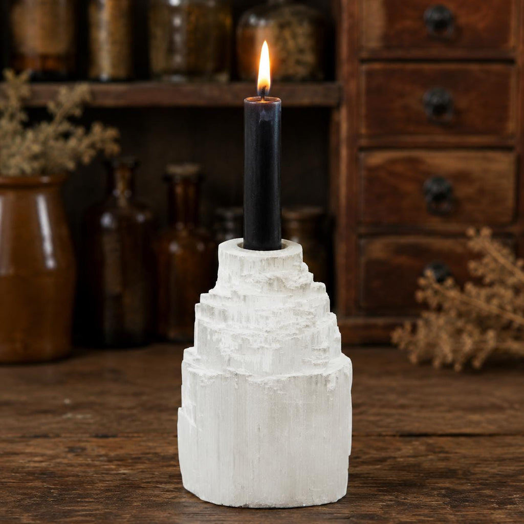 Selenite Chime Candle Holder