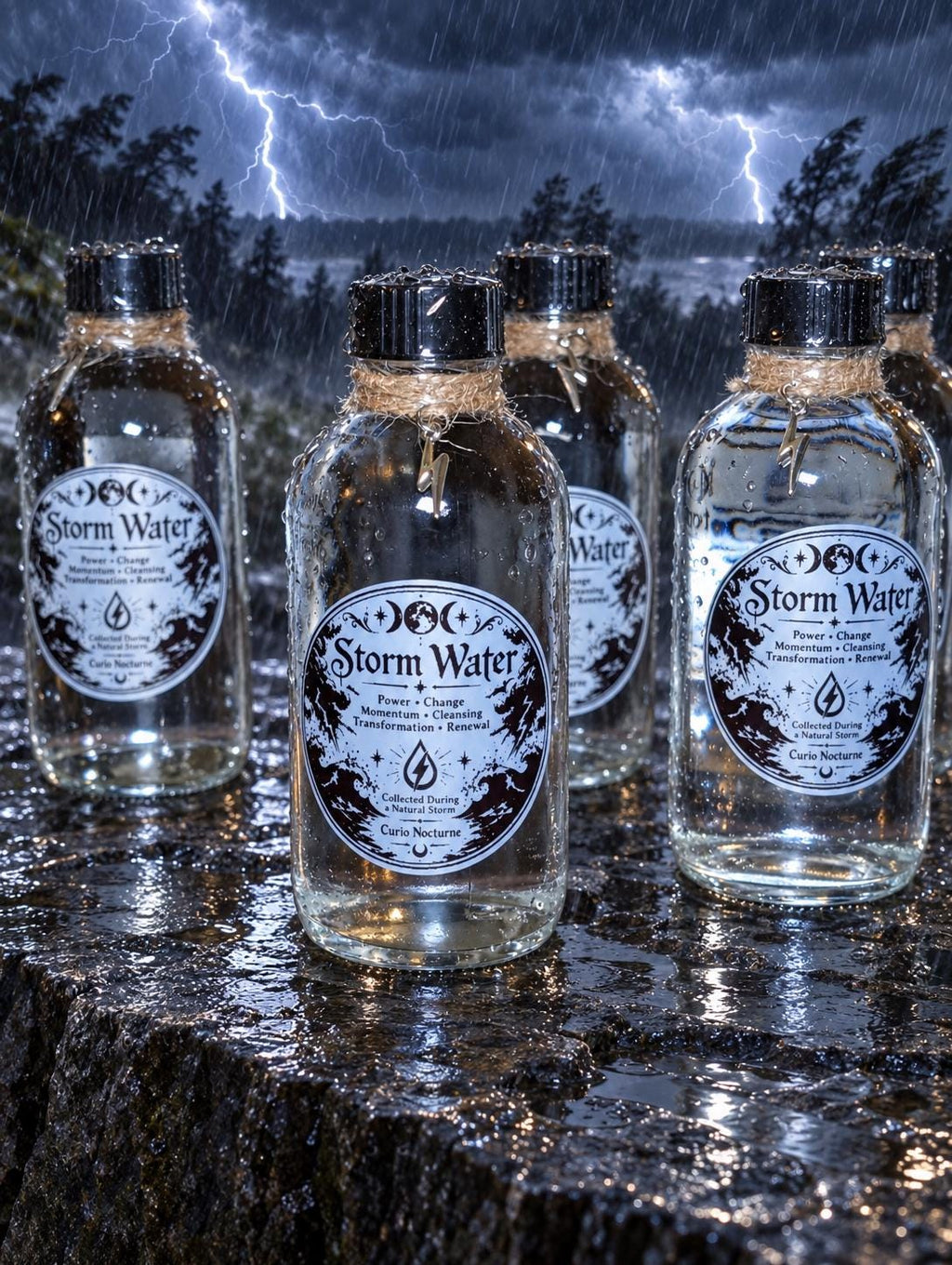 Storm Water Ritually Charged • Collected During an Active Storm • Energy Work, Cleansing & Transformation