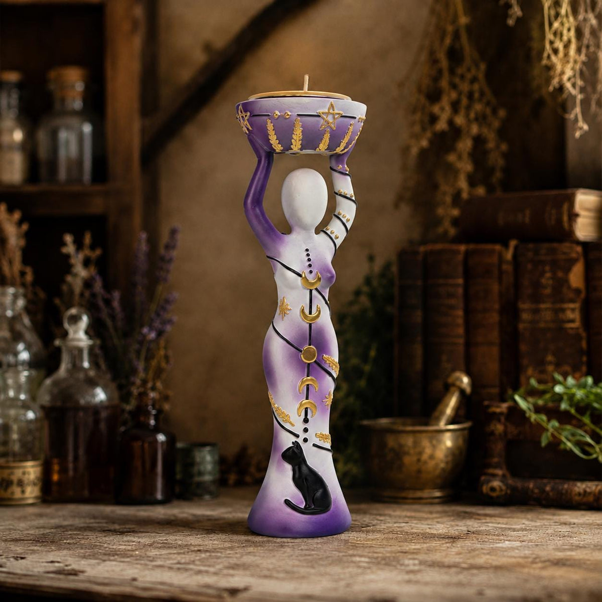Moon Goddess Tealight Candle Holder