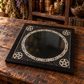 Scrying Mirror with Black Tourmaline Chips