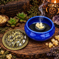 Ceramic Incense Burner Bowl with Floral Lid
