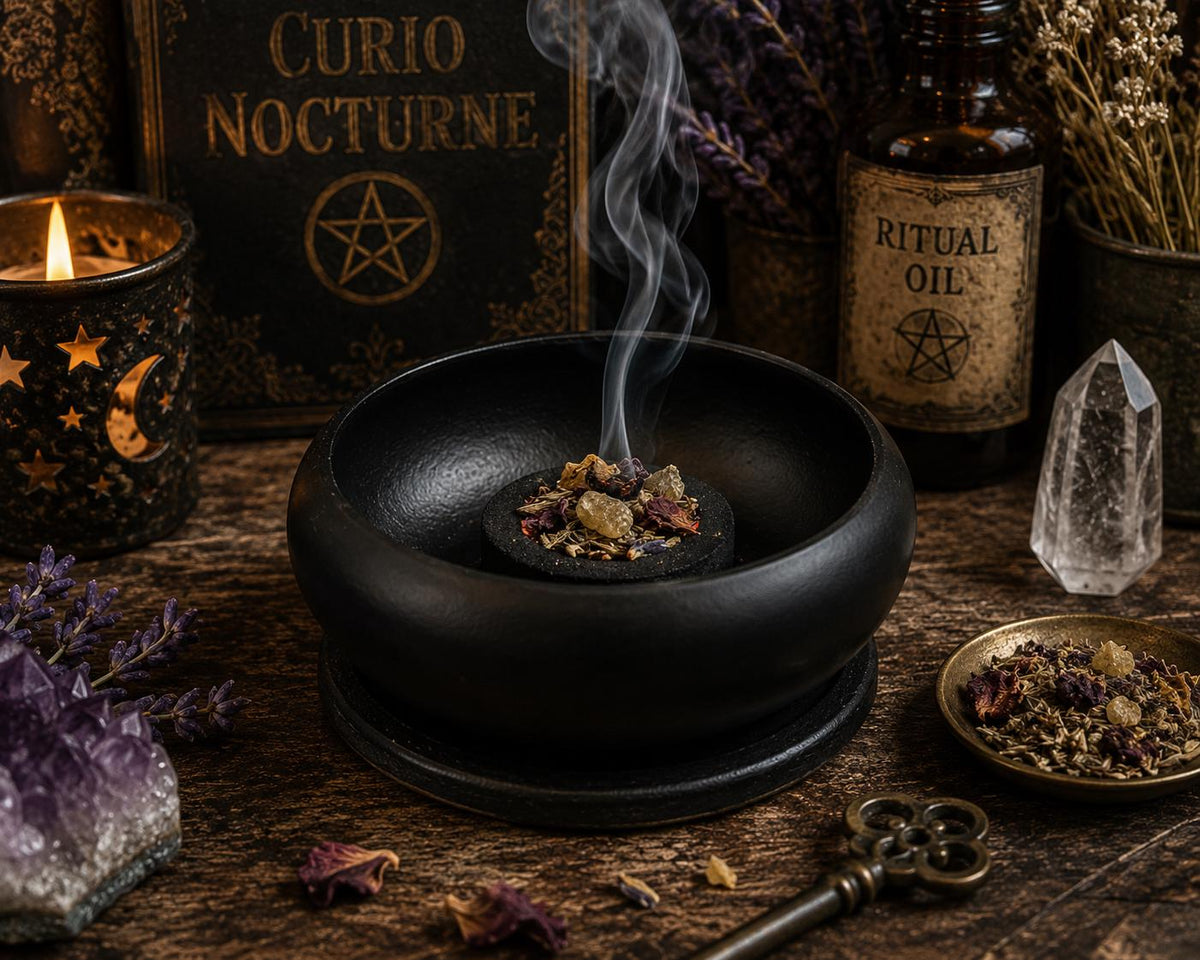 Incense Burner with Wooden Coaster