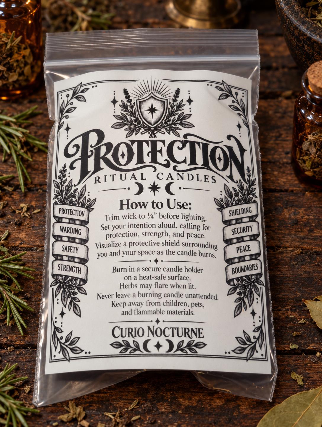 Protection Ritual Candles • Spiritual Protection, Shielding, Warding & Boundaries