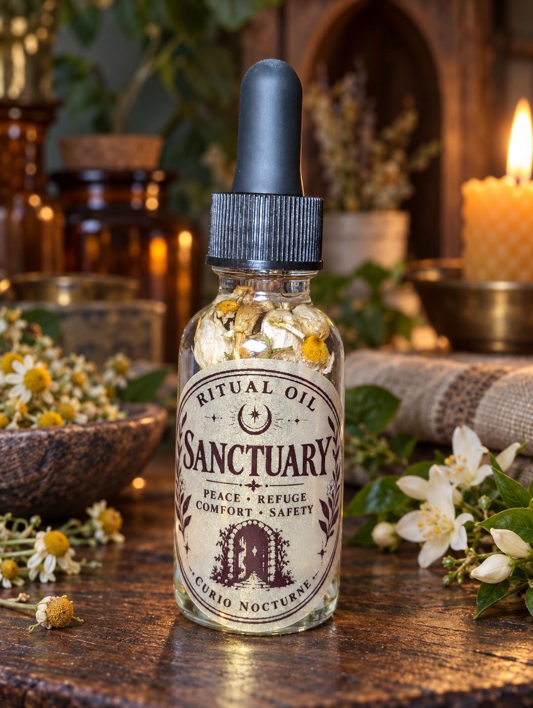 Sanctuary Oil • Peace, Sacred Stillness & Safe Space • Calming Ritual Oil