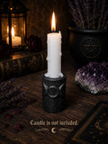 Triple Moon Cast Iron Chime Candle Holder • Altar Candle Holder • Ritual Candle Holder • Witchcraft & Pagan Decor