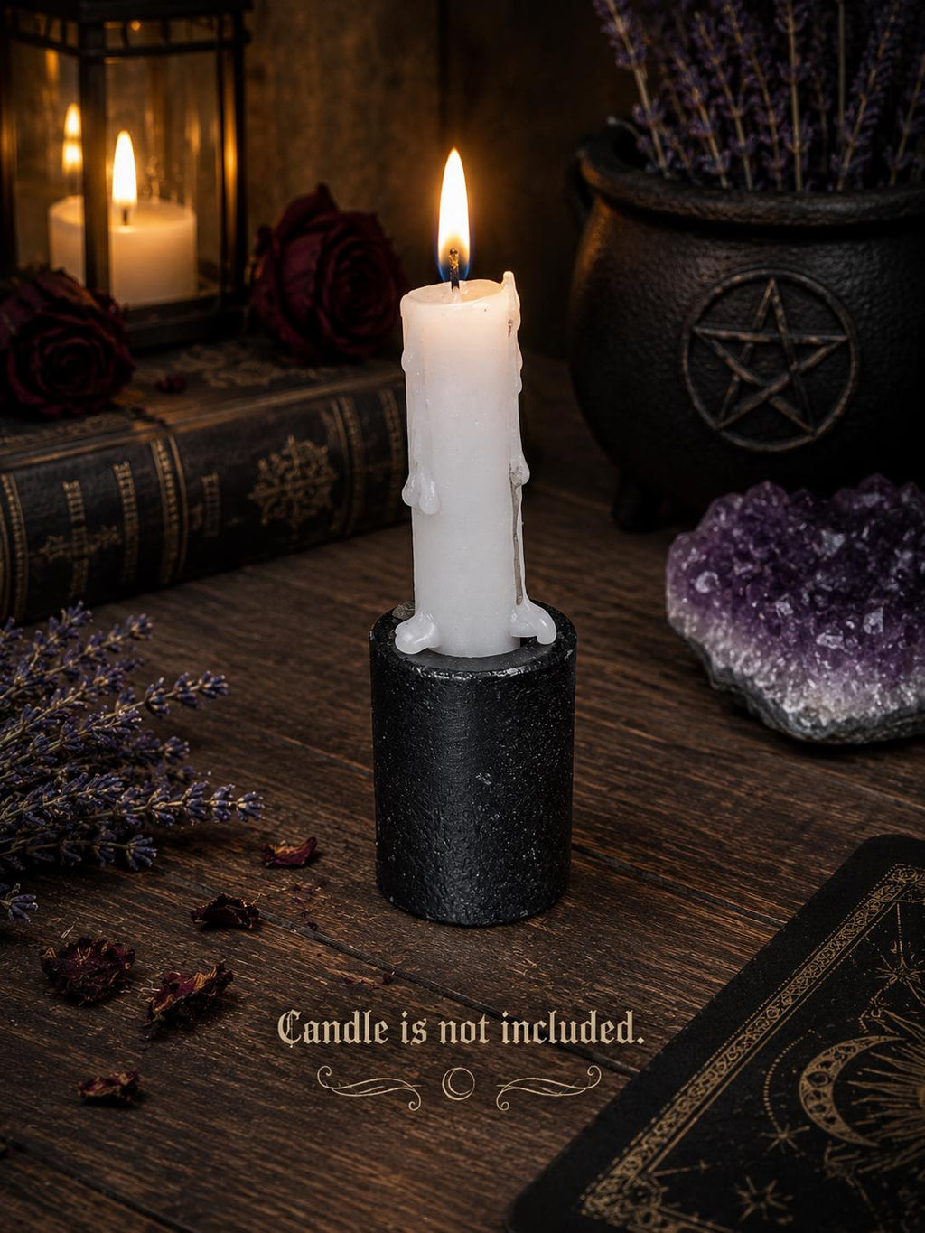 Cast Iron Chime Candle Holder • Altar Candle Holder • Ritual Candle Holder • Witchcraft & Pagan Decor