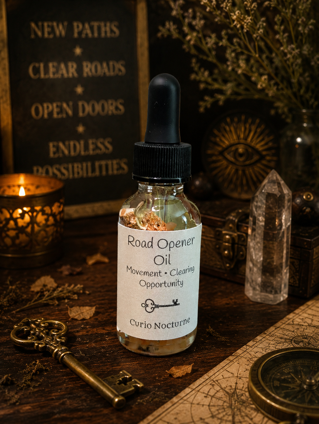 Road Opener Oil • Remove Blockages, Open Paths, New Opportunities, Success & Forward Movement, Intention Oil
