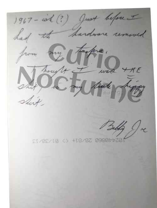 Bobby Joe Long Childhood Photo, Signed And Noted