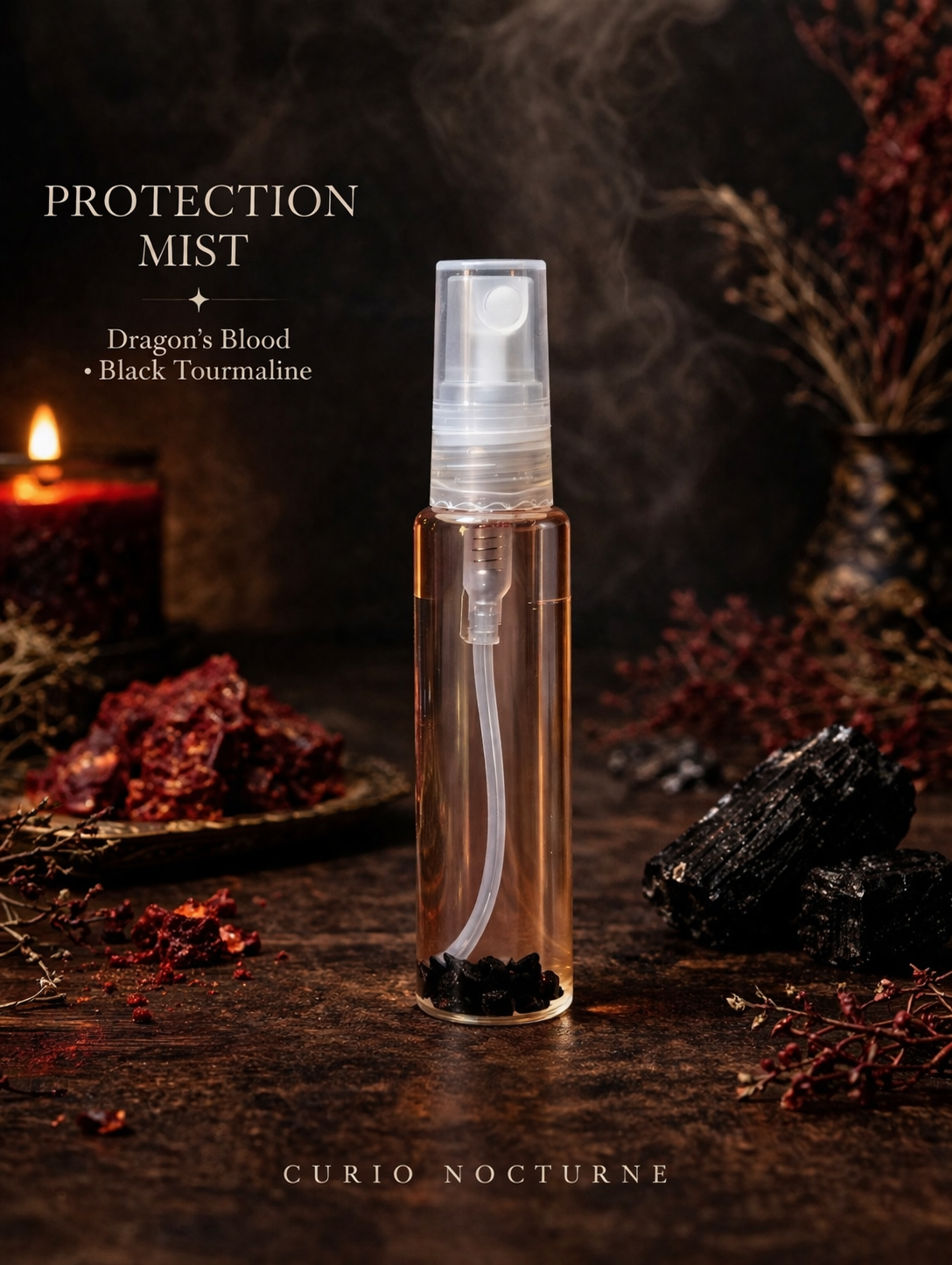 Dragon’s Blood Protection Mist Mini Spray • Energy Cleansing Spray • Aura Clearing • Black Tourmaline • Spiritual Cleanse