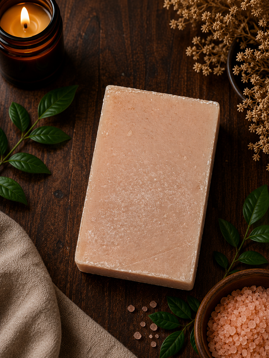 Nag Champa Mud Soap • Handmade Ritual Soap for Grounding, Balance & Spiritual Cleansing • Rhassoul Clay Soap