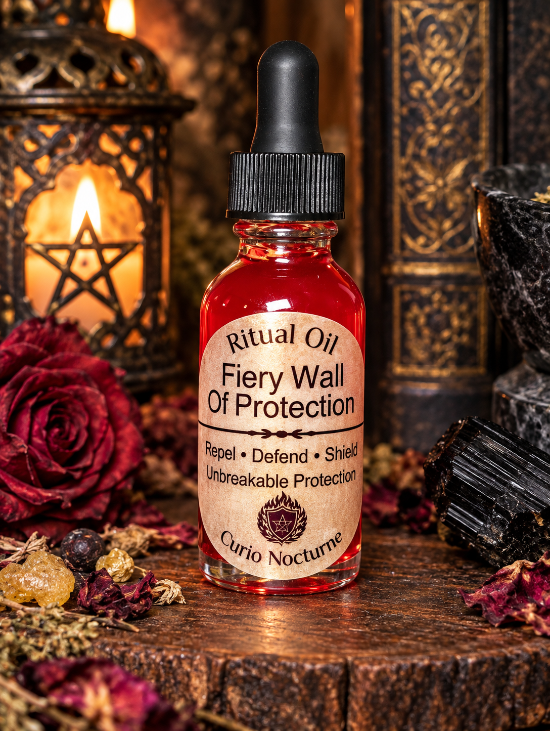 Fiery Wall of Protection Oil • Unbreakable Defense, Commanding Protection & Return to Sender Ritual Oil