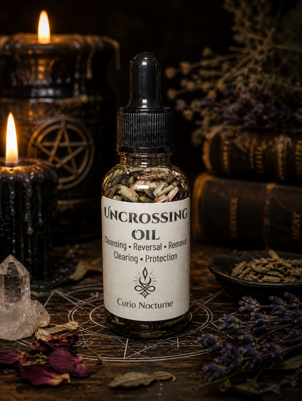 Uncrossing Oil  • Remove Negative Energy, Spiritual Cleansing, Protection, Hex & Curse Removal, Energy Clearing, Intention Oil