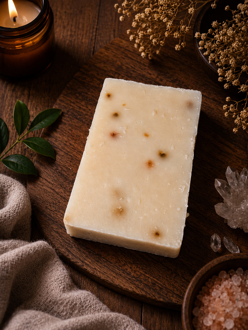 Aura Cleansing Ritual Soap • Energy Reset & Spiritual Cleansing Soap • Sage Basil Spearmint Handmade Sea Salt Scrub Bar • Refreshing