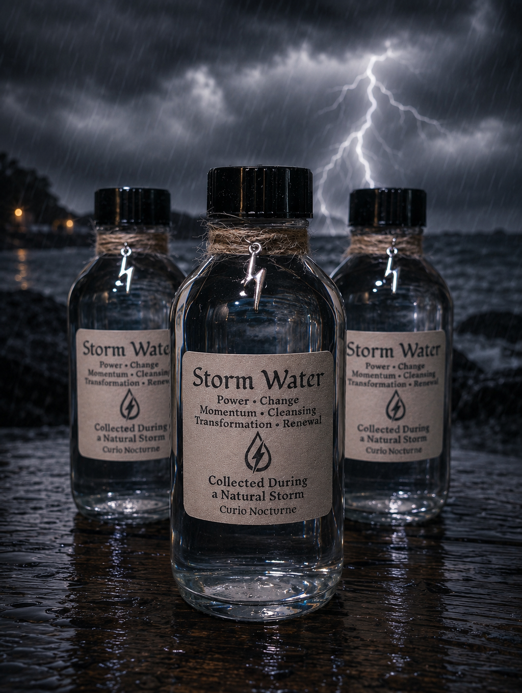 Storm Water Ritually Charged • Collected During an Active Storm • Energy Work, Cleansing & Transformation
