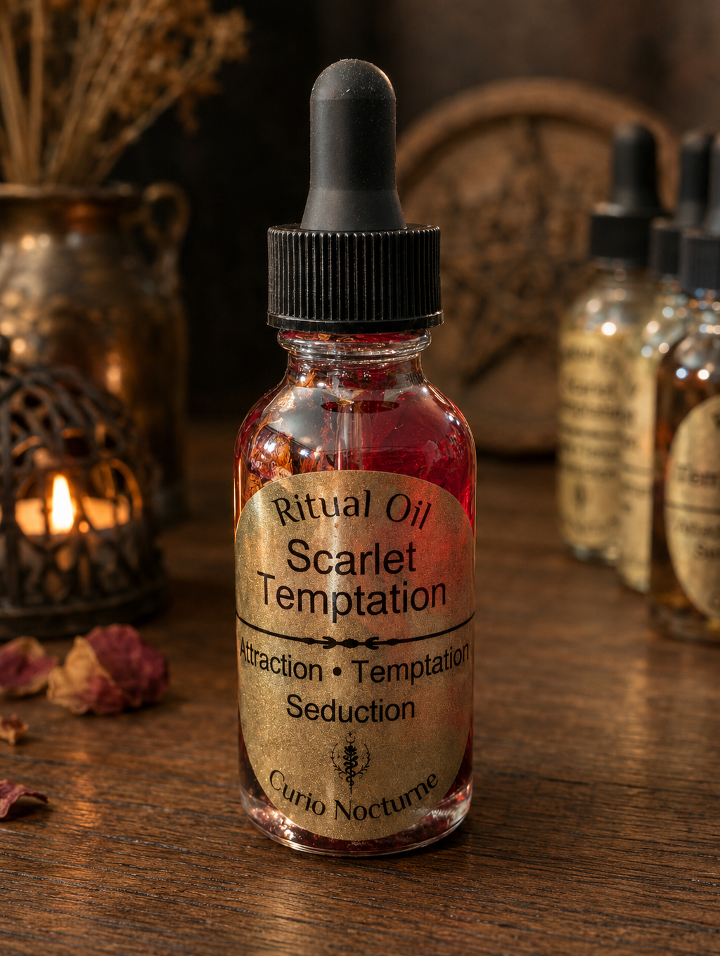 Scarlet Temptation Oil • Attraction, Desire & Seduction, Love Drawing, Passion, Confidence & Magnetic Energy, Intention Oil