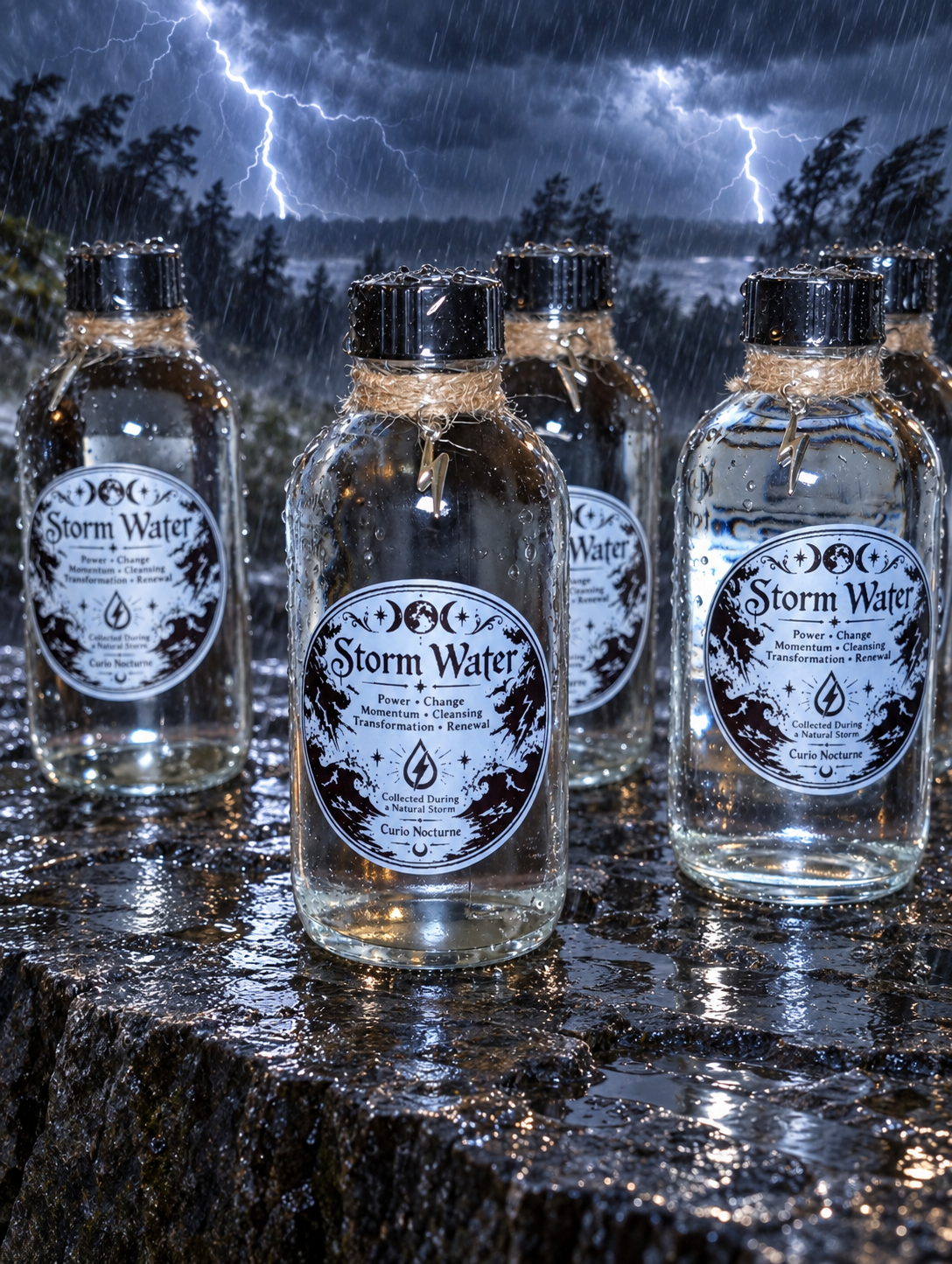 Storm Water Ritually Charged • Collected During an Active Storm • Energy Work, Cleansing & Transformation