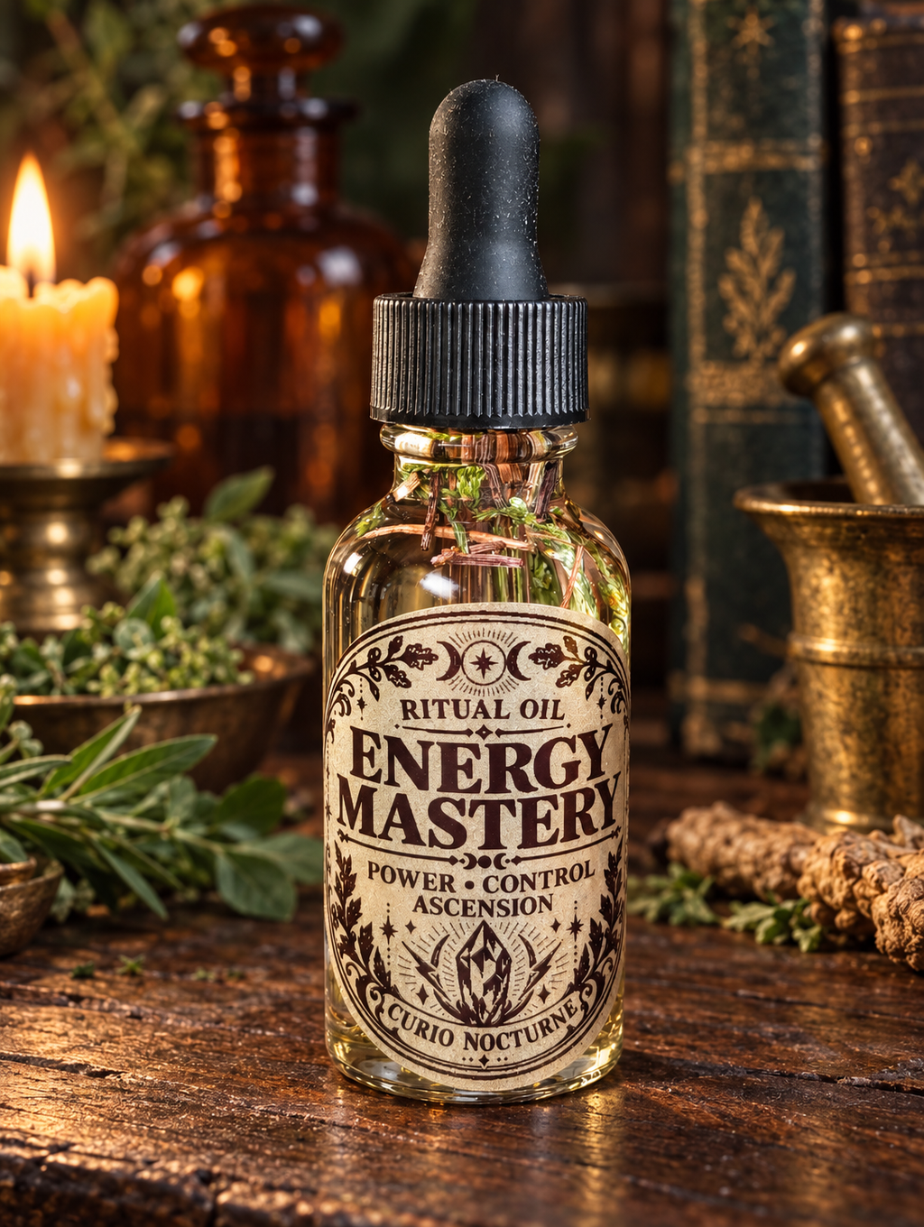 Energy Mastery Oil • Personal Power & Aura Strengthening, Grounding, Control, Confidence, Spiritual Protection