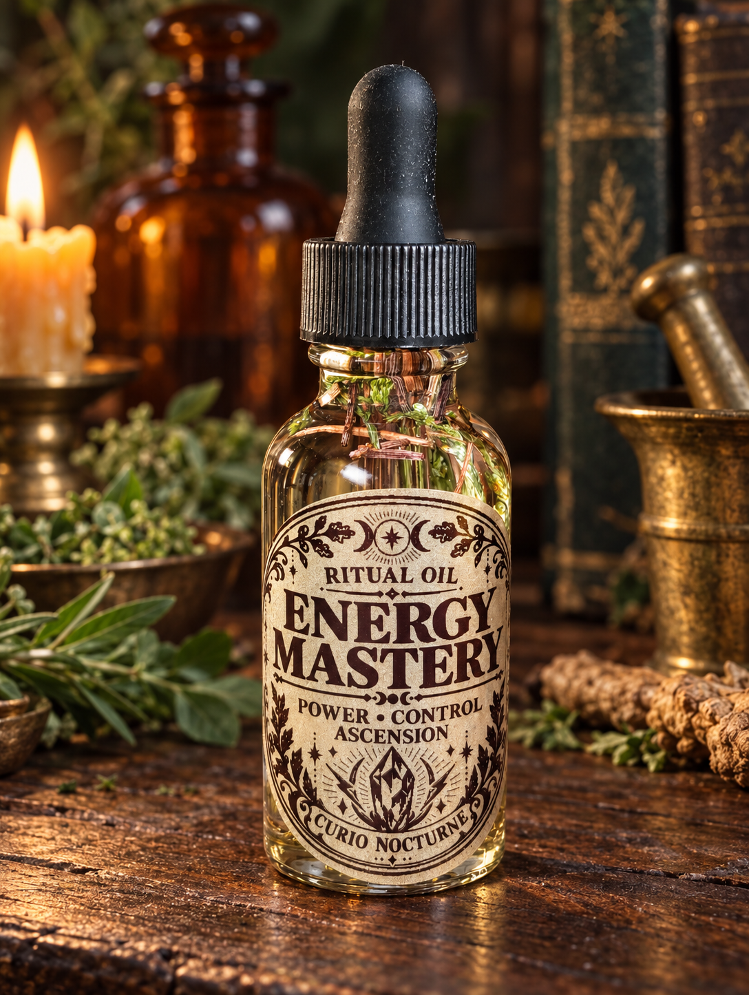 Energy Mastery Oil • Personal Power & Aura Strengthening, Grounding, Control, Confidence, Spiritual Protection
