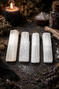 Selenite Sticks 3 Inch • Cleansing, Protection & Energy Clearing• Ritual and Altar Tool