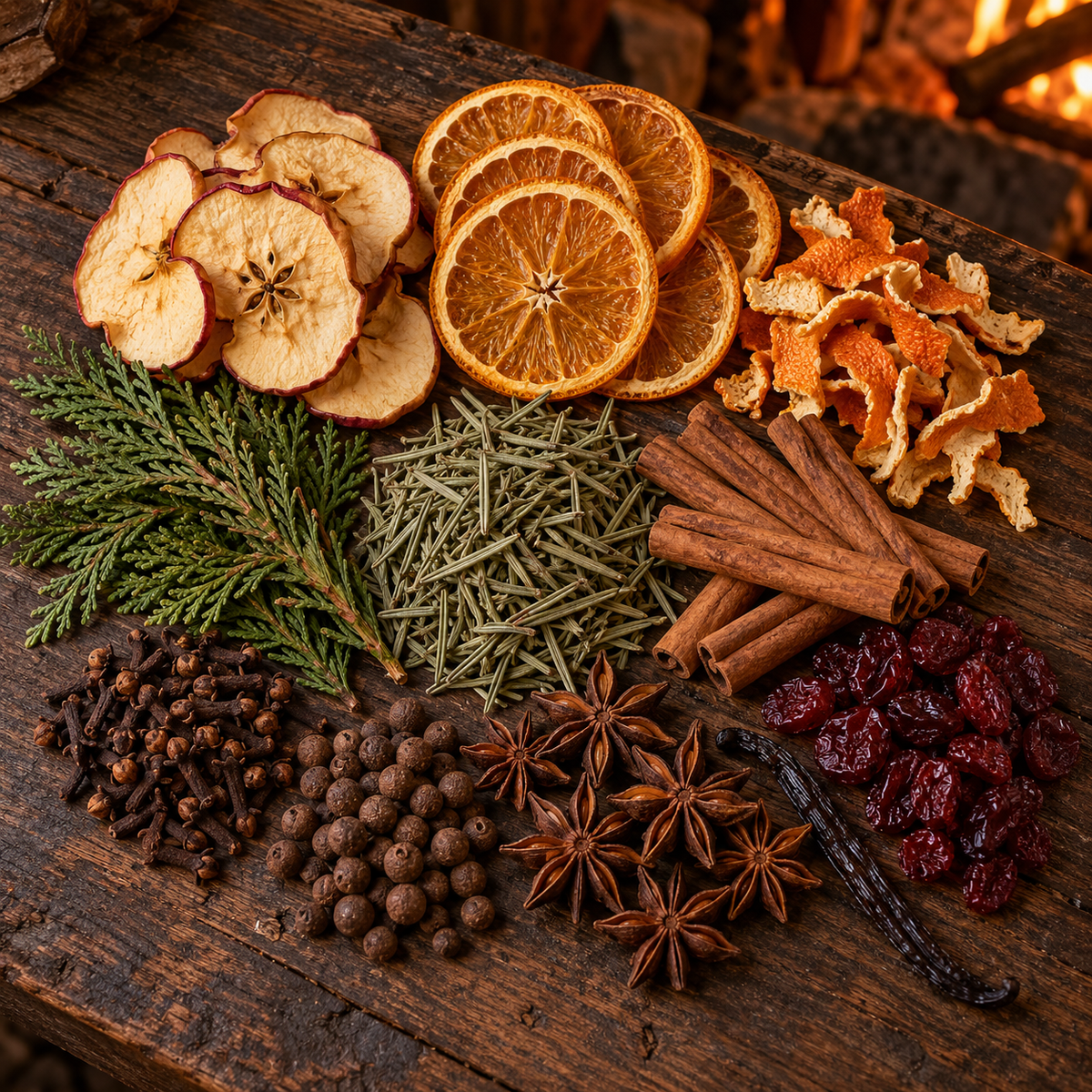 Witch’s Hearth Simmer Pot Blend, Botanical Home Fragrance, Old-World Hearth Magic, Cozy Simmering Spice