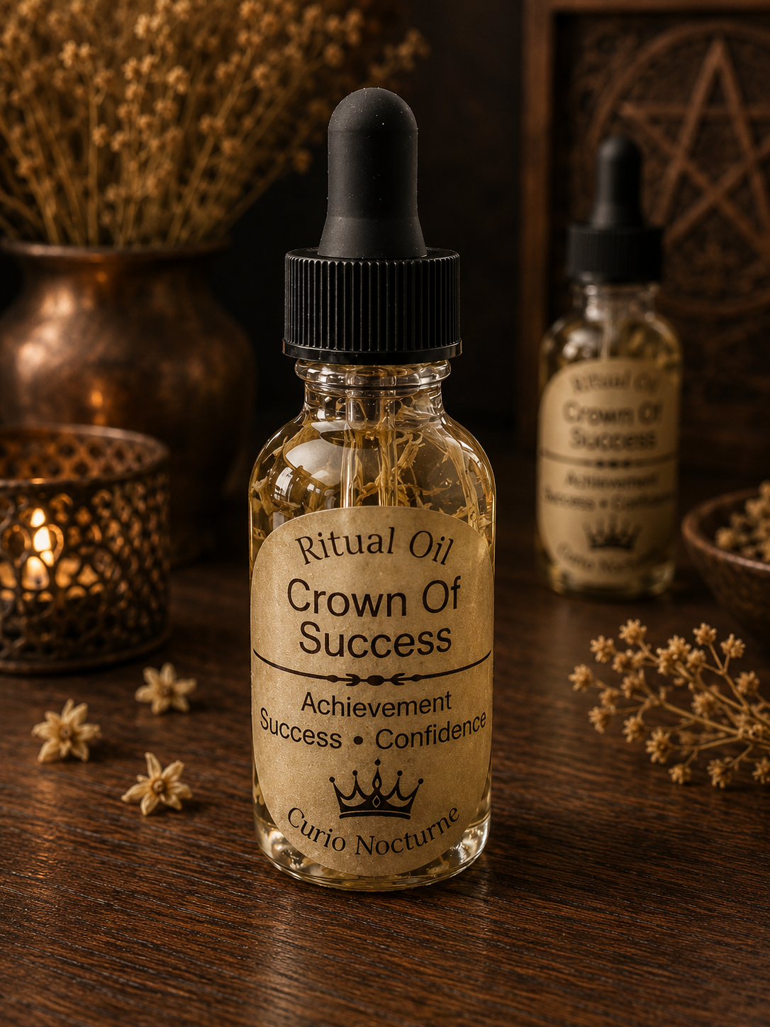 Crown of Success Oil • Success & Achievement, Job Promotion, Confidence Boost, Wealth & Luck, Hoodoo Oil, Manifestation Oil