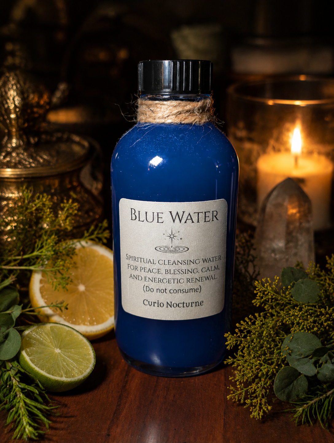 Blue Water • Traditional Ritual Wash •Florida Water Blend • Ceremonial Water • Altar & Home Ritual Supply