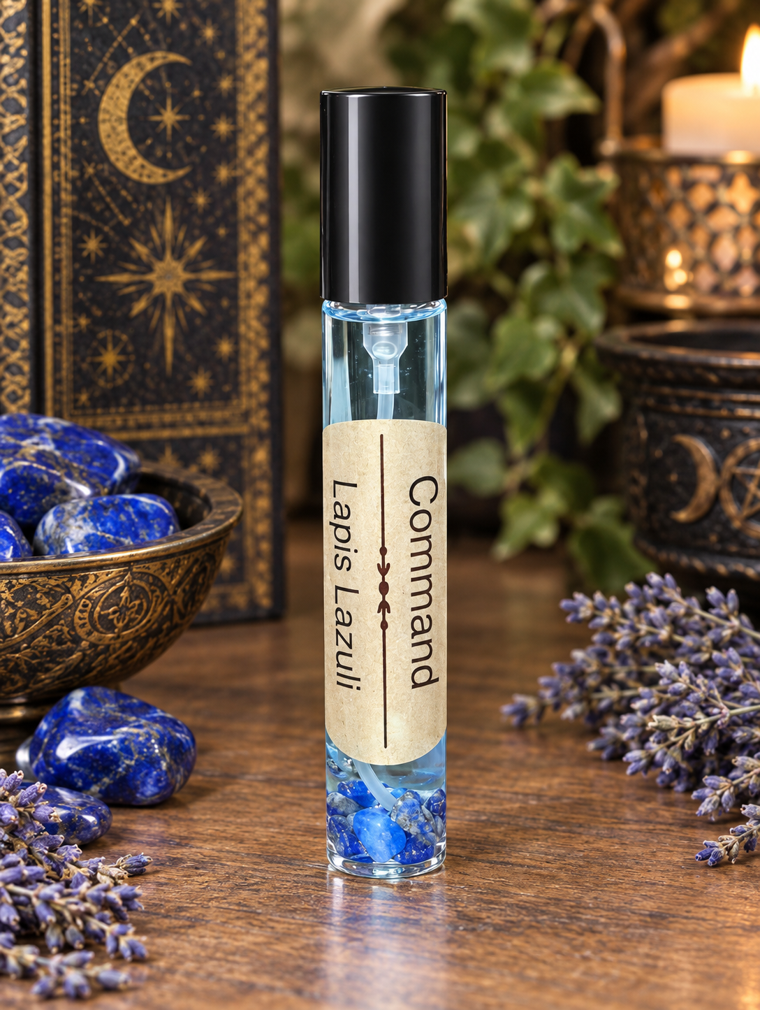 Command • Lapis Lazuli • Crystal Energy Spray
 • Authority • Confidence • Leadership