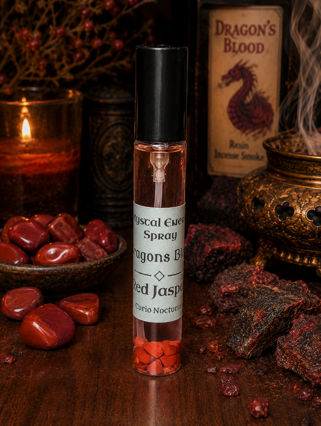 Dragons Blood Crystal Energy Spray • Red Jasper • Spiritual Protection • Strength • Grounding