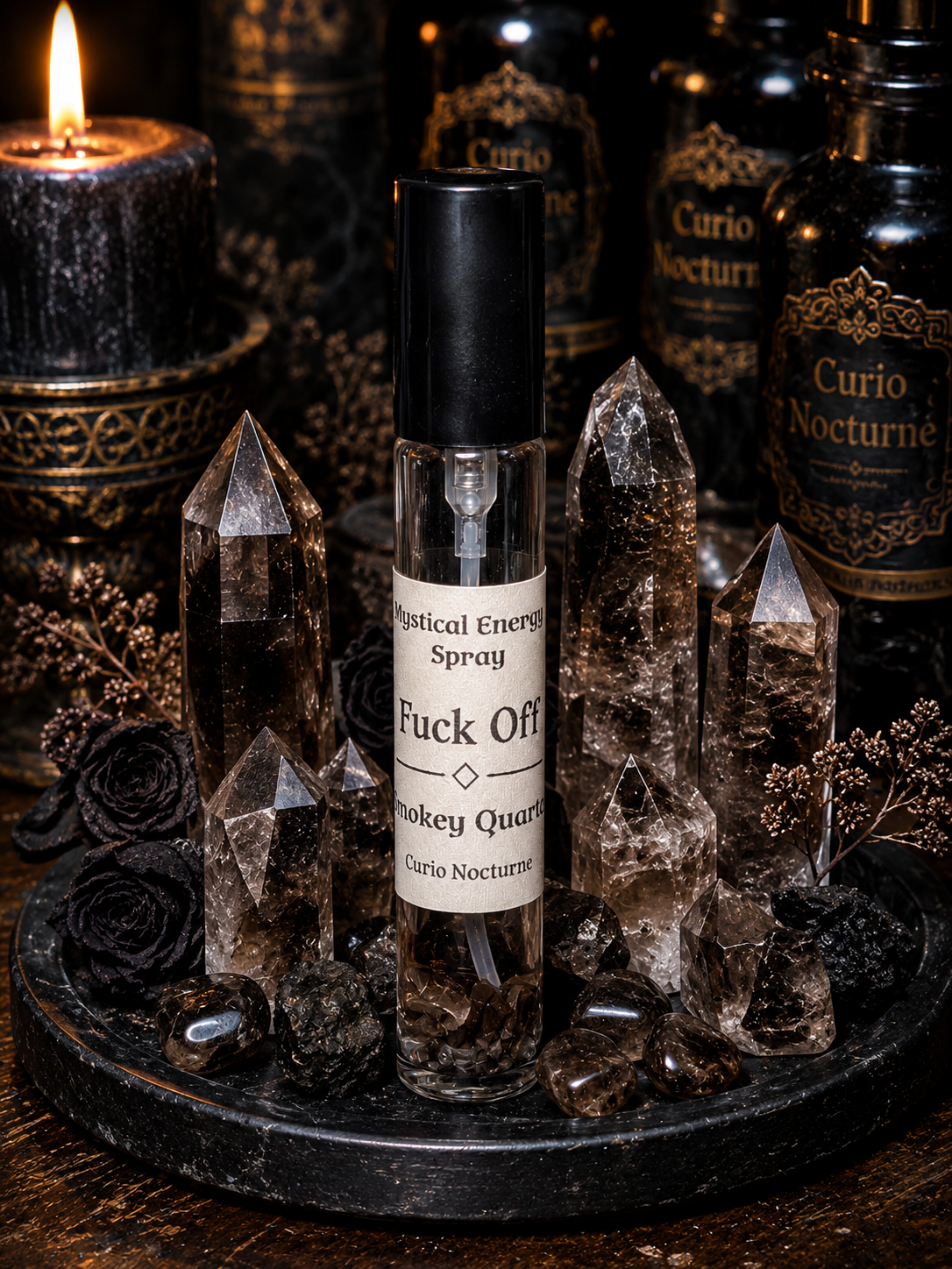 F*ck Off • Smoky Quartz • Crystal Energy Spray • Boundaries • Repelling Negativity • Leave Me Alone Energy