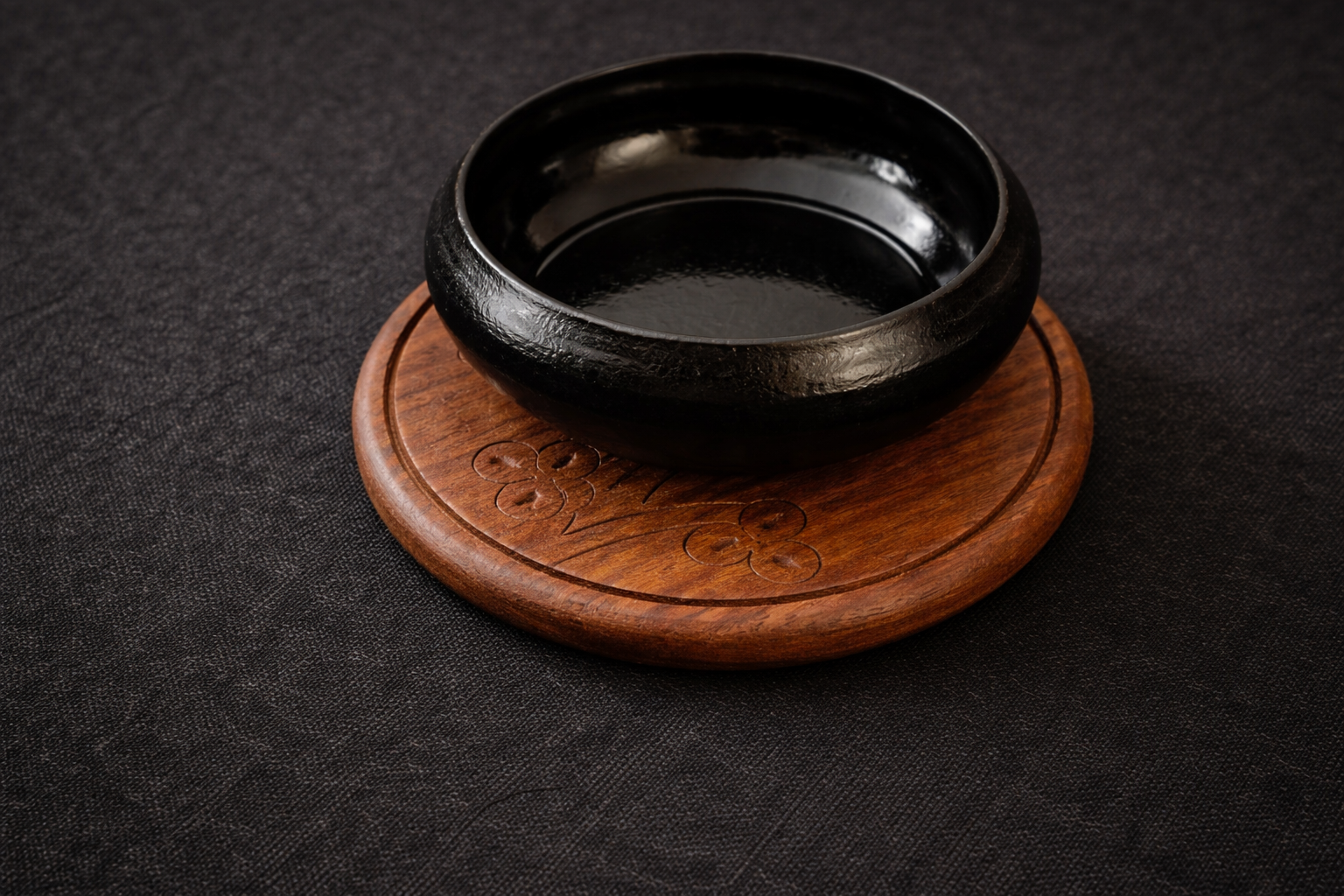 Burn Bowl with Wood Base | Burn Dish for Incense, Petitions & Candle Work | Altar Tool