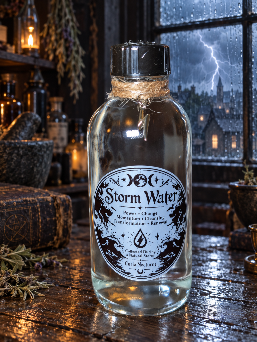 Storm Water Ritually Charged • Collected During an Active Storm • Energy Work, Cleansing & Transformation