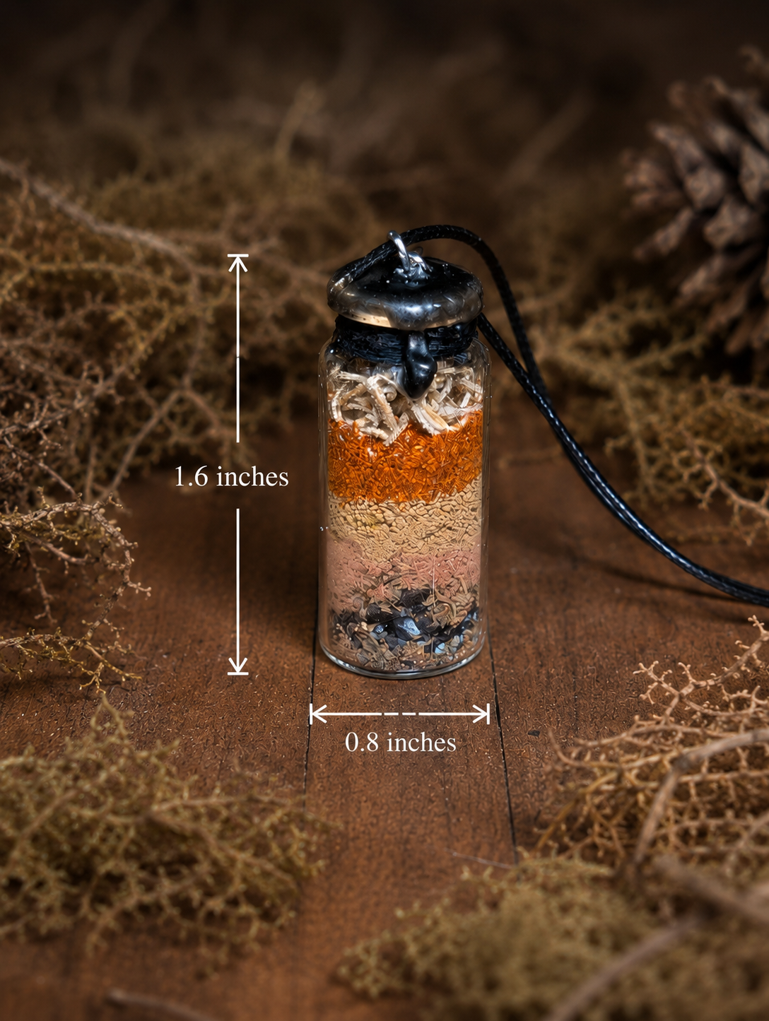 Ultimate Protection Bottle Charm • Warded Amulet Necklace • Spiritual Defense, Energy Shield, Boundary Protection • Layered Protection