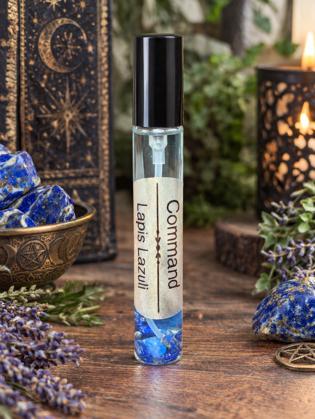 Command • Lapis Lazuli • Crystal Energy Spray
 • Authority • Confidence • Leadership