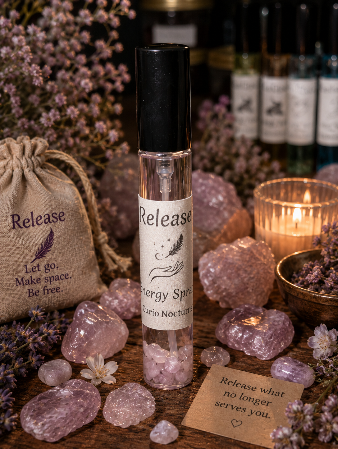 Crystal Infused Energy Spray • Spiritual Spray for Personal Energy, Ritual Work, Meditation & Daily Intentions • Spells and Manifesting