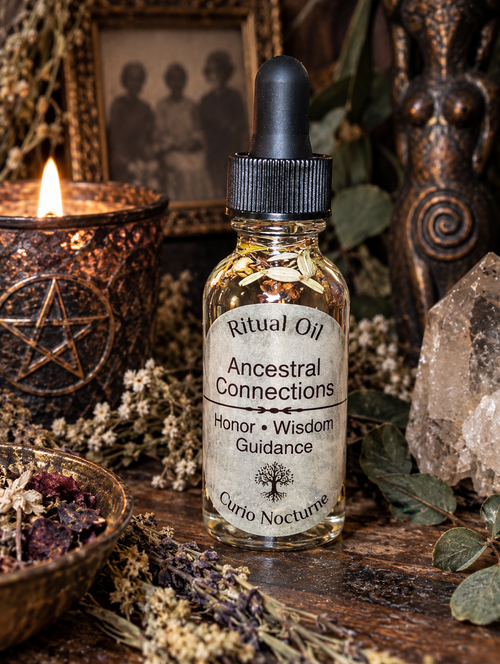 Ancestral Connection Oil • Ancestor Communication, Spirit Guide Work, Lineage Healing, Hoodoo Oil, Spiritual Ancestral Work