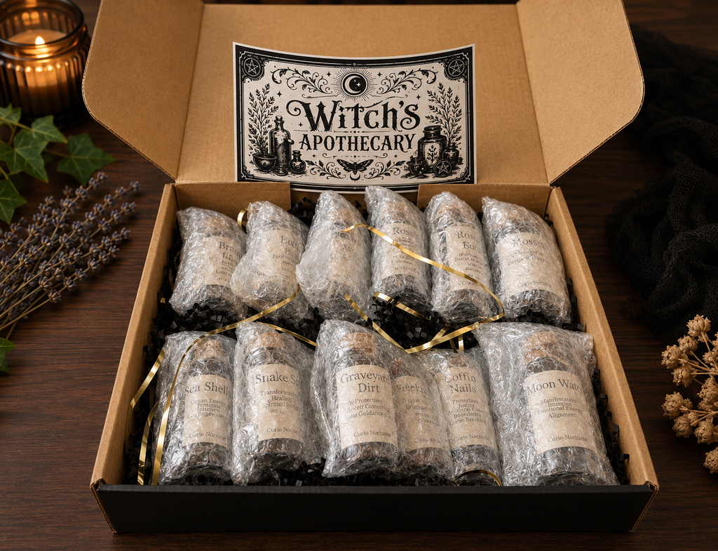 Witch's Curio Collection • 21 Piece Apothecary Kit for Ritual, Altar & Spell Work