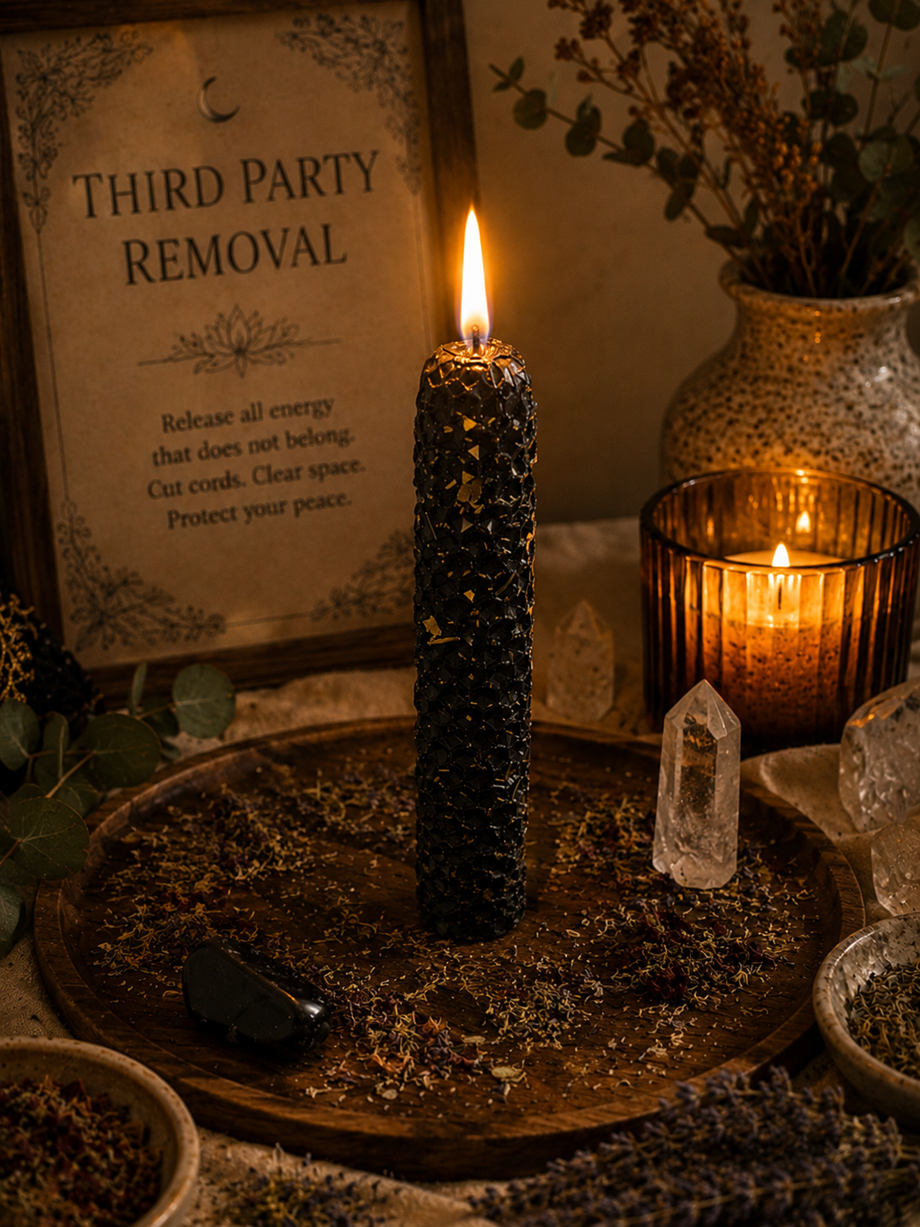 Third Person Removal Ritual Beeswax Candles • Removing Interference & Unwanted Influences • Hand Rolled Spell Candles • Set of 2